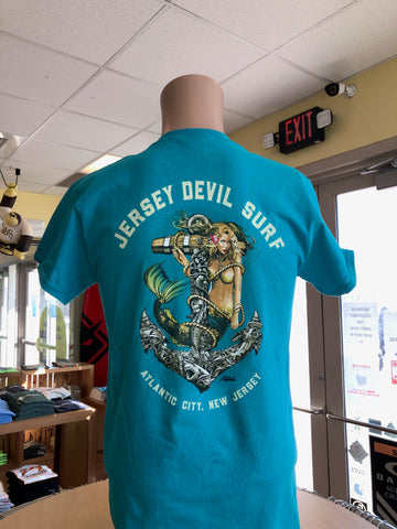 JDS Mermaid Anchor T Shirt - Jersey Devil Surf